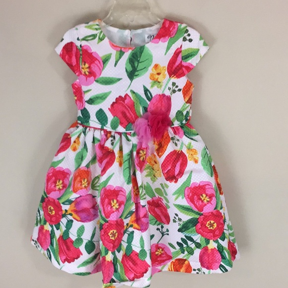 Nanette Girls Summer Floral  Party Dress Size 4 - Picture 16 of 16